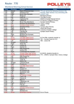 Route 770 – Monkland Morning School Service