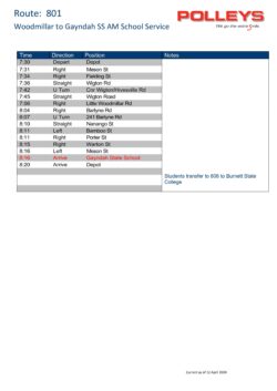 Route 801 – Woodmillar to Gayndah SS Morning School Service