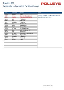 Route 801 – Woodmillar to Gayndah SS Afternoon School Service