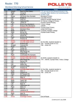 Route 770 – Monkland Morning School Service Route 770 – Monkland Morning School Service